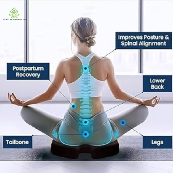 "Coccyx Ultimate Pro – High-Density Memory Foam Seat Cushion for Chair & Car | Ergonomic Support for Tailbone, Sciatica & Hip Pain | Contoured Design for Office/Home | Supports Up to 100 Kg" - Image 8