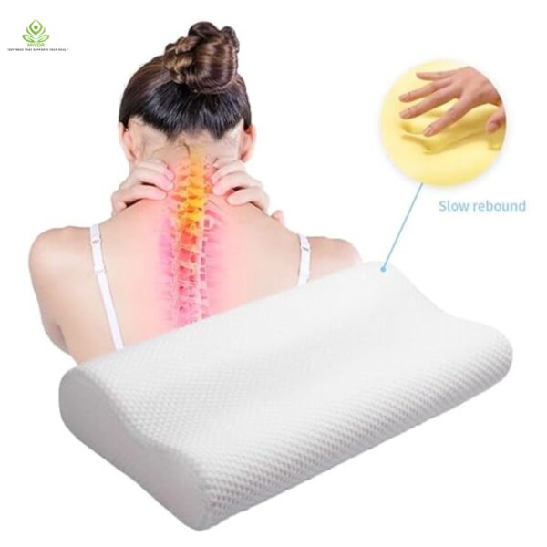 Orthopedic Contour Memory Pillow- Cervical Pillow for Neck Pain, Wake up pain free with Standard Size- 24x14xx4/3, (2 Years Warranty) - Image 6
