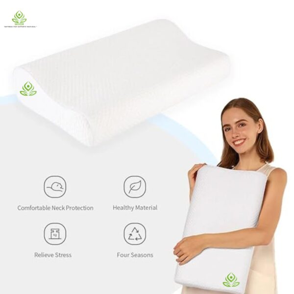 Orthopedic Contour Memory Pillow- Cervical Pillow for Neck Pain, Wake up pain free with Standard Size- 24x14xx4/3, (2 Years Warranty) - Image 7