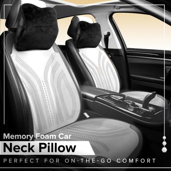 Car Neck & Headrest Ergonomic Pillow – 100% Memory Foam | Cervical, Shoulder & Neck Pain Relief | Travel-Friendly with Washable Cover - Image 6