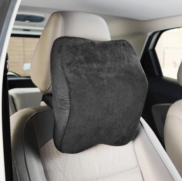 Car Neck- Headrest Pillow with 100% Memory Foam for Neck Support Pillow for Travel Use