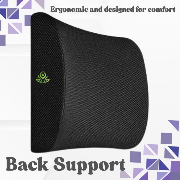 Orthopedic Back & Lumbar Pillow – Memory Foam Cushion for Lower Back Pain Relief & Posture Support | Ergonomic for Office, Car & Home Use