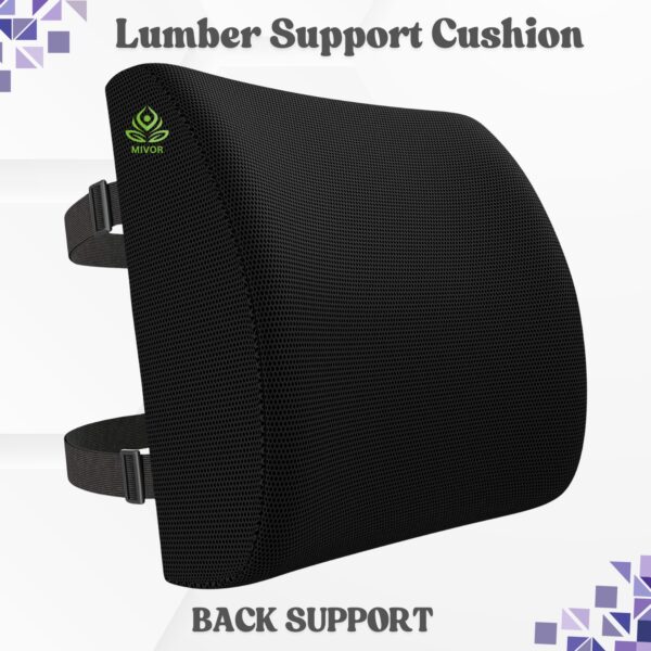 Orthopedic Back & Lumbar Pillow – Memory Foam Cushion for Lower Back Pain Relief & Posture Support | Ergonomic for Office, Car & Home Use - Image 5