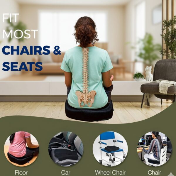 KEY COCCXY CUSHION- MEMORY FOAM, SPINE, KNEE & LOWER BACK ORTHOPEDIC SUPPORT WITH ERGONOMIC DESIGN WITH MIVOR PRODUCT. WWW.MIVOR.IN- BUY NOW