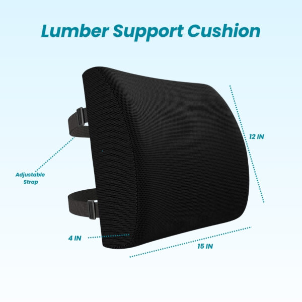Ergonomic Lumbar Support Pillow – Orthopedic Memory Foam Cushion for Back Pain & Posture | Use at Home, in Car or Office - Image 2