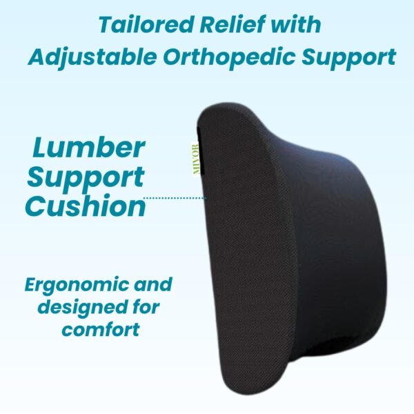 Ergonomic Lumbar Support Pillow – Orthopedic Memory Foam Cushion for Back Pain & Posture | Use at Home, in Car or Office - Image 3