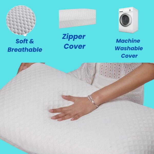 Orthopedic Memory Foam Pillow for Better Sleep, Shoulder and Neck Pain Relief- Size-24x16x3 Slim Standard, (2 Years Warranty), Wake Up Pain-Free. - Image 6