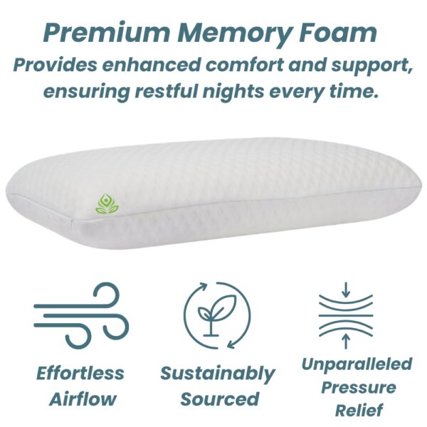 Orthopedic Memory Foam Pillow for Neck & Shoulder Pain Relief – Standard Size (24x16x4), Ergonomic Support for Better Sleep, 2-Year Warranty - Image 4