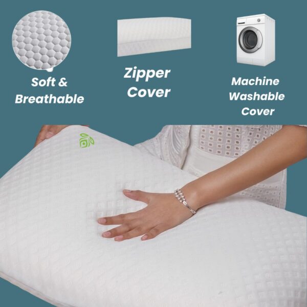 Orthopedic Memory Foam Pillow for Neck & Shoulder Pain Relief – Standard Size (24x16x4), Ergonomic Support for Better Sleep, 2-Year Warranty - Image 8