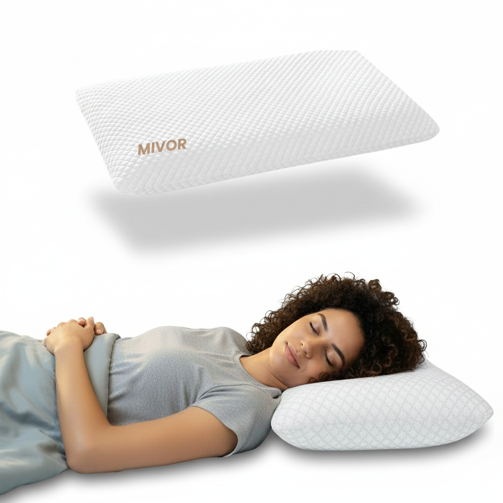 Memory foam pillow 100% genuine product, wake up pain free, better sleep, cervical pain relief, wake up to fresh ideas.