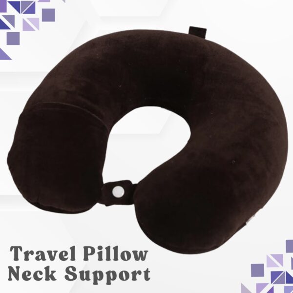 Memory Foam Travel Neck Pillow –360° Adjustable Support for Car, Flight & Long Trips | Breathable & Washable Comfort (2 Year Warranty)
