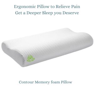 orthopedic Cervical memory pillow, Contour memory pillow, better sleep, pain free sleep wake up fresh.