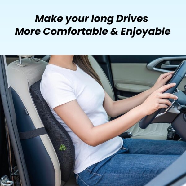 Mivor Coccyx Seat Cushion for Tailbone & Back Support for Chair & Car Seat  |  Orthopedic Memory Foam Sitting Cushion Combo  |  Relieves Back, Sciatica, Hip, Seat Bone Pain - for Car Seat, Office & Home Chair  |  2 Years Warranty - Image 4