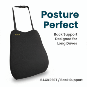 CAR SEAT BACKREST, CAR ACCESSORIES, MEMORY FOAM, SPINE, KNEE & LOWER BACK ORTHOPEDIC SUPPORT WITH ERGONOMIC DESIGN WITH MIVOR PRODUCT. WWW.MIVOR.IN- BUY NOW