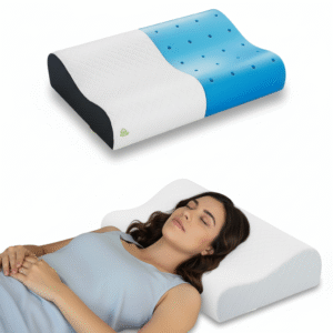 Contour curve cool gel orthopaedic memory pillow – sleeping pillow, cervical pain relief, posture correction , wake up refresh, KNEE & LOWER BACK ORTHOPEDIC SUPPORT WITH ERGONOMIC DESIGN WITH MIVOR PRODUCT. WWW.MIVOR.IN- BUY NOW