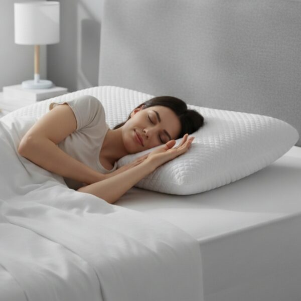 Standard Cooling Gel Memory Foam Sleeping Pillow – Neck & Shoulder Support for Deep, Pain-Free Sleep | Size 24x16x4 | 1-Year Warranty - Image 4