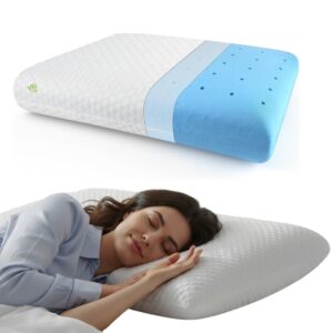 Orthopaedic Cool gel standard pillow, 100% MEMORY FOAM– sleeping pillow, cervical pain relief, posture correction , wake up refresh, KNEE & LOWER BACK ORTHOPEDIC SUPPORT WITH ERGONOMIC DESIGN WITH MIVOR PRODUCT. WWW.MIVOR.IN- BUY NOW