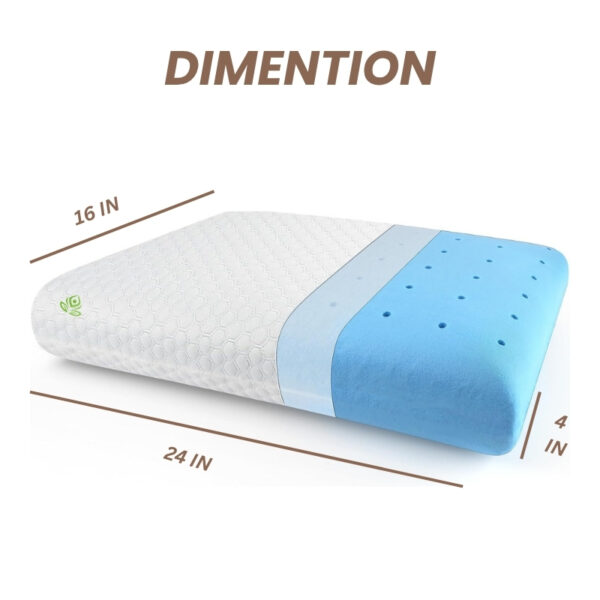 Orthopaedic Cool gel standard pillow, 100% MEMORY FOAM– sleeping pillow, cervical pain relief, posture correction , wake up refresh, KNEE & LOWER BACK ORTHOPEDIC SUPPORT WITH ERGONOMIC DESIGN WITH MIVOR PRODUCT. WWW.MIVOR.IN- BUY NOW
