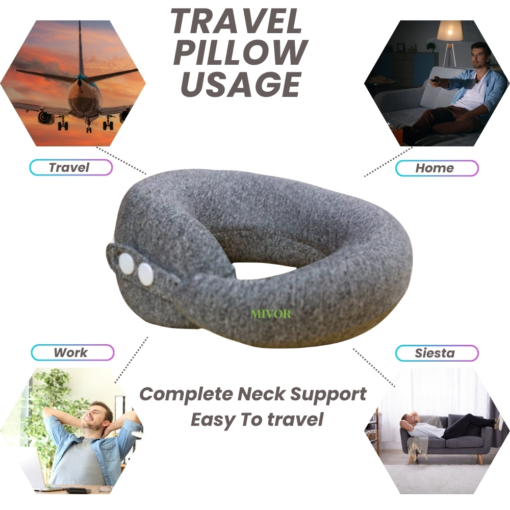 NECK REST, 360 TRAVEL SUPPORY WITH ORTHOPEDIC MEMORY FOAM PRODUCT, BUY NOW FROM WWW.MIVOR.IN