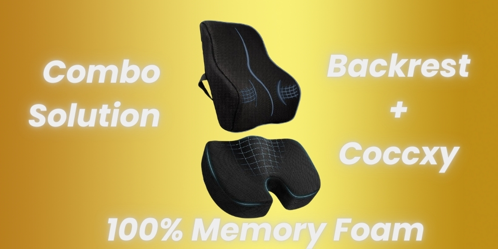 Car seat combo- Car Accessories car backrest and cushion- memory foam