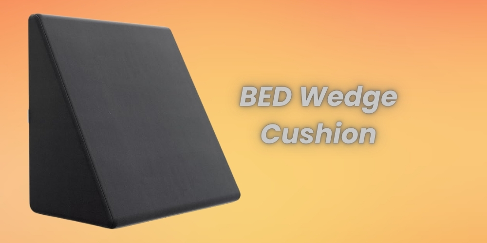 BED WEDGE CUSHION- MEMORY FOAM, SPINE, KNEE & LOWER BACK ORTHOPEDIC SUPPORT WITH ERGONOMIC DESIGN WITH MIVOR PRODUCT. WWW.MIVOR.IN- BUY NOW