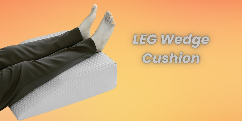 LEG WEDGE CUSHION- MEMORY FOAM, SPINE, KNEE & LOWER BACK ORTHOPEDIC SUPPORT WITH ERGONOMIC DESIGN WITH MIVOR PRODUCT. WWW.MIVOR.IN- BUY NOW